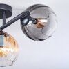 Koyoto Plafonnier, Boule lumineuse Ambre, Clair, Fumé, 3 lumières