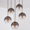 Koyoto Suspension, Boule lumineuse, Suspension Or, Noir, 5 lumières
