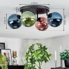Gastor Plafonnier, Boule lumineuse Bleu, Vert, Cuivré, 4 lumières