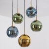 Koyoto Suspension, Boule lumineuse, Suspension Or, Noir, 5 lumières