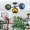 Koyoto Plafonnier, Boule lumineuse Bleu, Or, Vert, 3 lumières