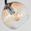 Koyoto Plafonnier, Boule lumineuse Ambre, Clair, Fumé, 4 lumières