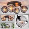 Koyoto Plafonnier, Boule lumineuse Fumé, 4 lumières