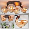 Koyoto Plafonnier, Boule lumineuse Ambre, 4 lumières