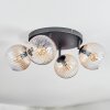 Koyoto Plafonnier, Boule lumineuse Ambre, Clair, 4 lumières