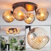 Ripoll Plafonnier, Boule lumineuse Ambre, 4 lumières