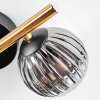 Chehalis Plafonnier, Boule lumineuse Or, Noir, 3 lumières