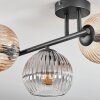 Koyoto Plafonnier, Boule lumineuse Ambre, Clair, Fumé, 3 lumières