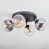Koyoto Plafonnier, Boule lumineuse Ambre, Clair, Fumé, 4 lumières