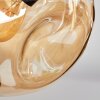 Ripoll Plafonnier, Boule lumineuse Ambre, 4 lumières