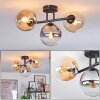 Gastor Plafonnier, Boule lumineuse Ambre, Clair, Fumé, 3 lumières
