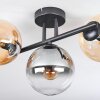 Gastor Plafonnier, Boule lumineuse Ambre, Clair, Fumé, 3 lumières