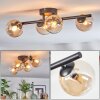 Chehalis Plafonnier, Boule lumineuse Ambre, Clair, 4 lumières