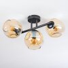 Ripoll Plafonnier, Boule lumineuse Ambre, 3 lumières