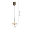 ELIPSA Suspension Luminaires Paul Neuhaus LED Bronze, 1 lumière