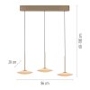 ELIPSA Suspension Luminaires Paul Neuhaus LED Bronze, 3 lumières