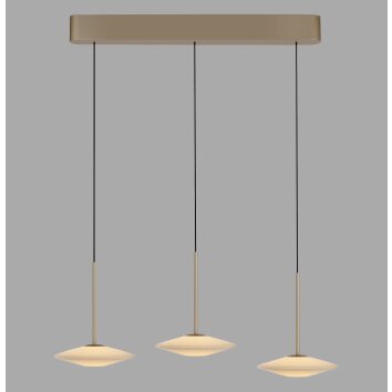 ELIPSA Suspension Luminaires Paul Neuhaus LED Bronze, 3 lumières
