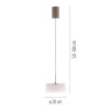 MARIKA Suspension Luminaires Paul Neuhaus LED Sable, 1 lumière