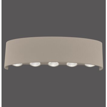 CARLO Applique murale Luminaires Paul Neuhaus LED Sable, 10 lumières