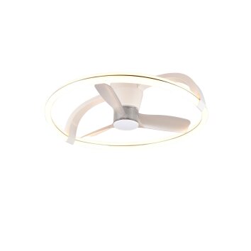 mit Ventilateur de plafond lumineux Luminaires Reality LED Blanc, 1 lumière, Télécommandes