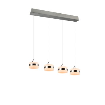 Dios Suspension Luminaires Trio LED Nickel mat, 4 lumières
