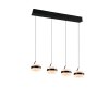 Dios Suspension Luminaires Trio LED Noir, 4 lumières