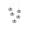 Dios Suspension Luminaires Trio LED Nickel mat, 5 lumières