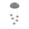 Dios Suspension Luminaires Trio LED Nickel mat, 5 lumières