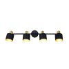 Eva Spot de plafond Luminaires Trio Noir doré, 4 lumières