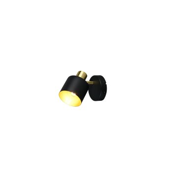 Eva Spot de plafond Luminaires Trio Noir doré, 1 lumière