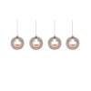 Flynt Suspension Luminaires Trio LED Chrome, 4 lumières