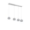 Flynt Suspension Luminaires Trio LED Chrome, 4 lumières