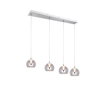 Flynt Suspension Luminaires Trio LED Chrome, 4 lumières