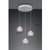 Flynt Suspension Luminaires Trio LED Chrome, 3 lumières