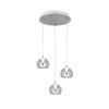 Flynt Suspension Luminaires Trio LED Chrome, 3 lumières