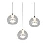 Flynt Suspension Luminaires Trio LED Chrome, 3 lumières