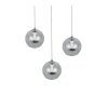 Flynt Suspension Luminaires Trio LED Chrome, 3 lumières