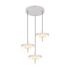 KEATON Suspension Luminaires Trio LED Gris, 3 lumières