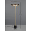 KEATON Lampadaire Luminaires Trio LED Noir doré, 1 lumière
