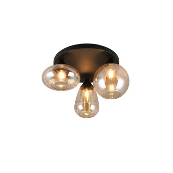 Lumina Plafonnier Luminaires Trio Noir, 3 lumières