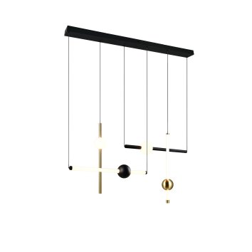 Melita Suspension Luminaires Trio LED Noir doré, 1 lumière