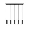 Soka Suspension Luminaires Trio Noir, 5 lumières