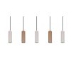 Soka Suspension Luminaires Trio Brun, 5 lumières