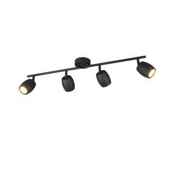 Nancy Spot de plafond Luminaires Reality Noir, 4 lumières
