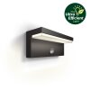 Bustan Lampe murale d´extérieur Luminaires Philips LED Anthracite, 1 lumière, Détecteur de mouvement