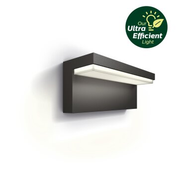 Bustan Lampe murale d´extérieur Luminaires Philips LED Anthracite, 1 lumière