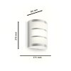 Python Lampe murale d´extérieur Luminaires Philips LED Argenté, 1 lumière
