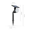 Jivix Spot de jardin Luminaires Philips LED Noir, 1 lumière