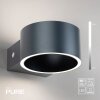 Clipse Applique murale Luminaires Paul Neuhaus LED Gris, 2 lumières