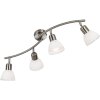 Mattes Plafonnier Luminaires Globo Lighting Nickel mat, 4 lumières
